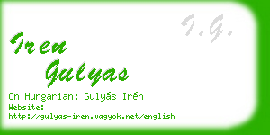 iren gulyas business card